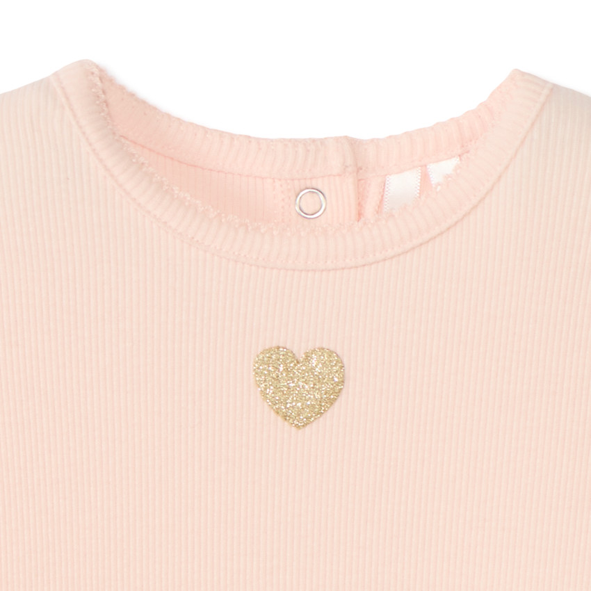 Φόρεμα body 2 σε 1 με τούλι και glitter για bebe κορίτσι 