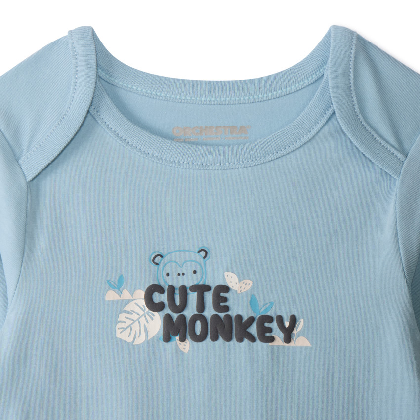 Lot de 5 bodies manches longues fantaisie pour bébé avec ouvertures différentes selon l'âge 