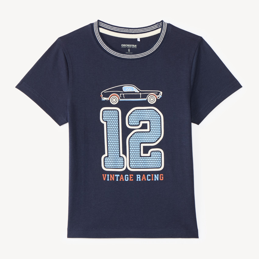 T-shirt με κοντά μανίκια με εκτύπωση αυτοκινήτου για αγόρια 