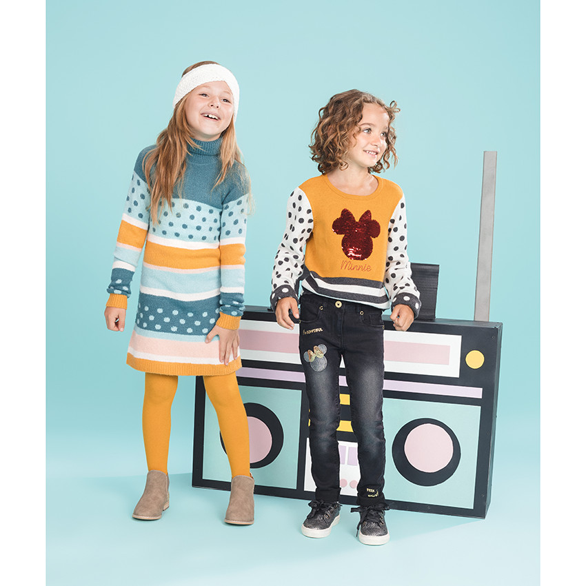 Pull en tricot à motifs jacquard et Minnie en sequins magiques Disney 