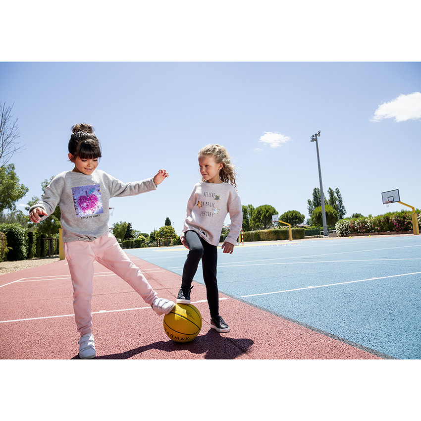 Σετ από 2 μονόχρωμα κολάν με ραφές για κορίτσια 