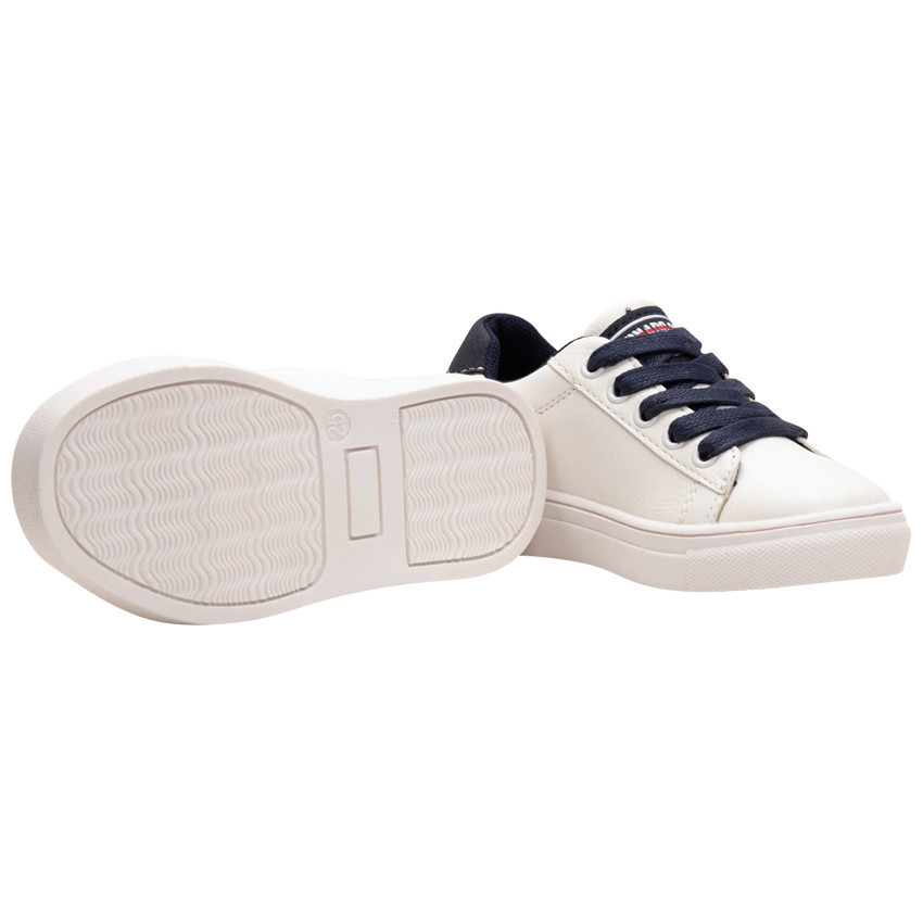 Αθλητικά παπούτσια χαμηλά λευκά με ρίγες 