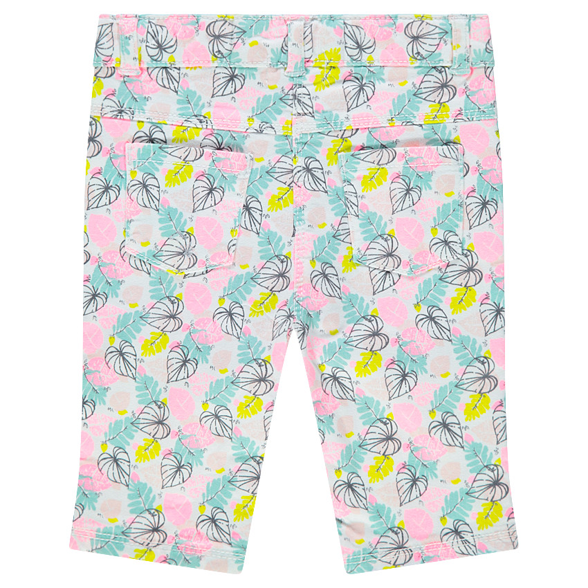 Βαμβακερό κάπρι με μοτίβο σε χαβανέζικο στιλ σε όλη την επιφάνεια 