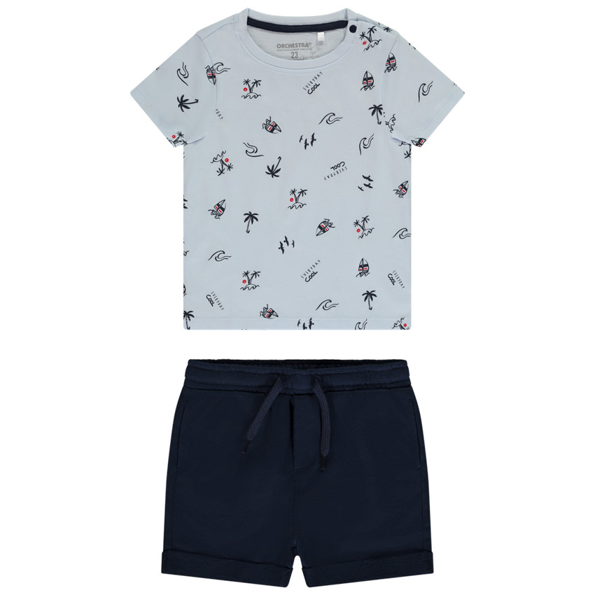 "Σετ 2 τμχ. με μπλουζάκι με σχέδιο για μωρό αγόρι" 