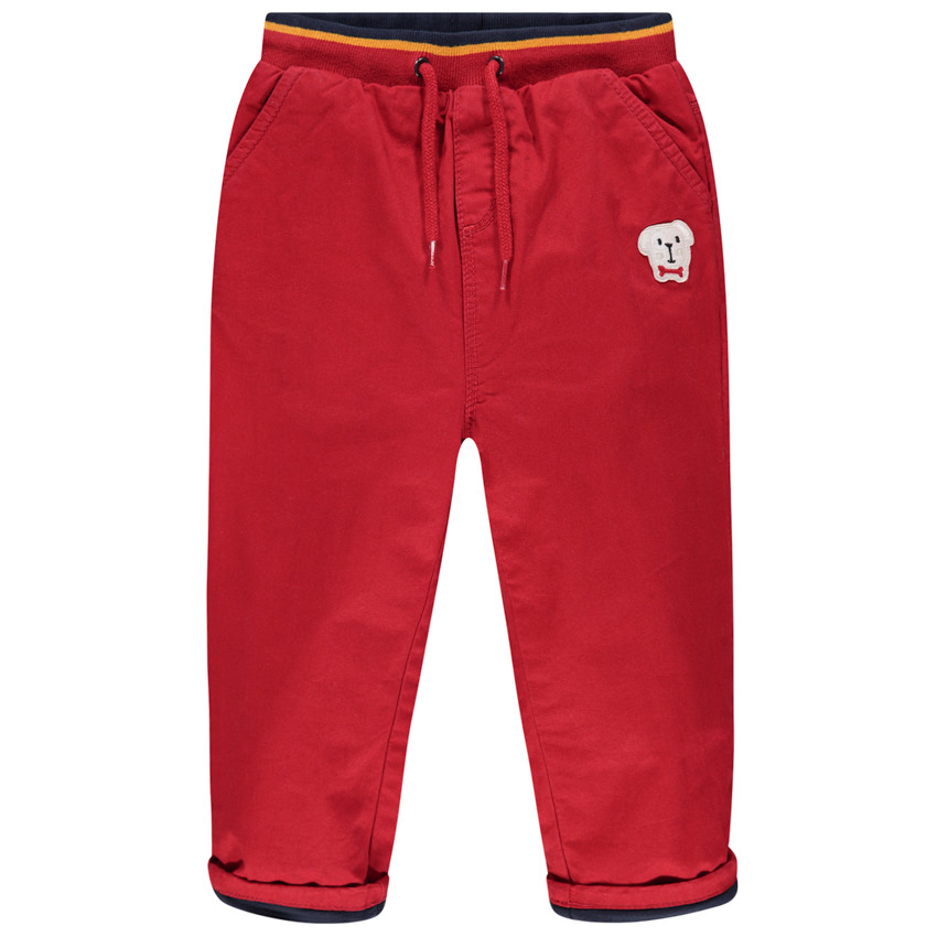 Παντελόνι με ζέρσεϊ επένδυση και λάστιχο στη μέση 