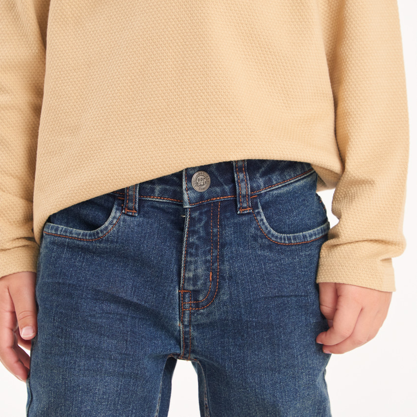 Τζιν slim από denim με ραφές σε αντίθεση αγόρι 