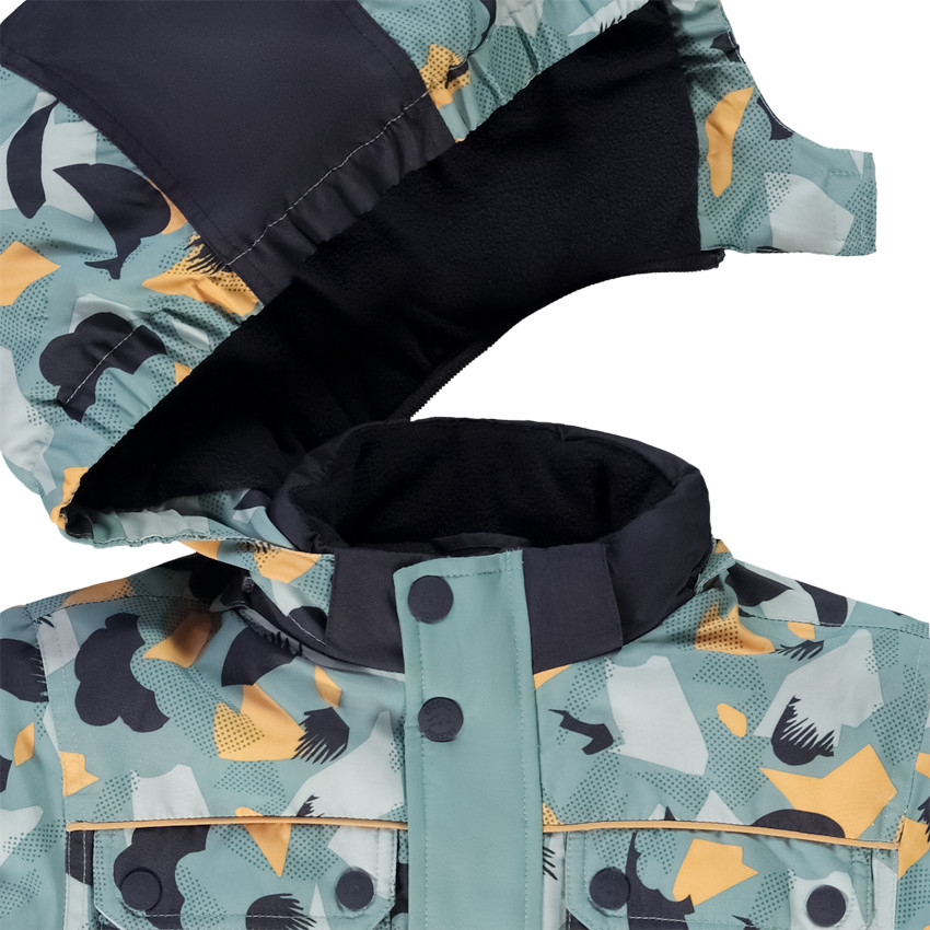 Μπουφάν σκι με αποσπώμενη κουκούλα και γραφικό σχέδιο για αγόρι 