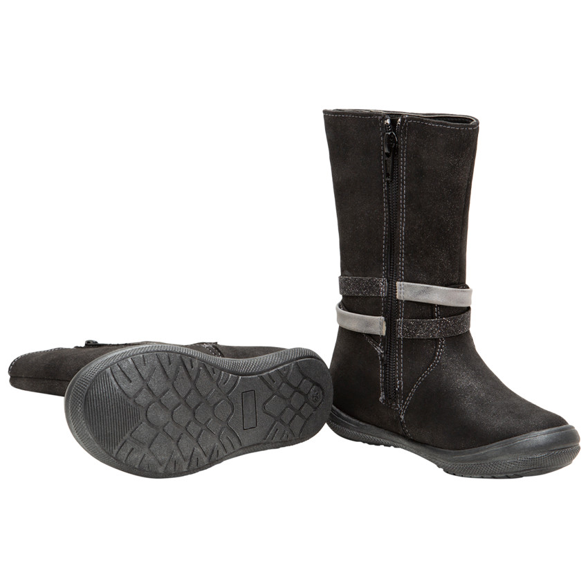 Μπότες με γυαλιστερή επικάλυψη και ασημένιο αστέρι στο πλάι 