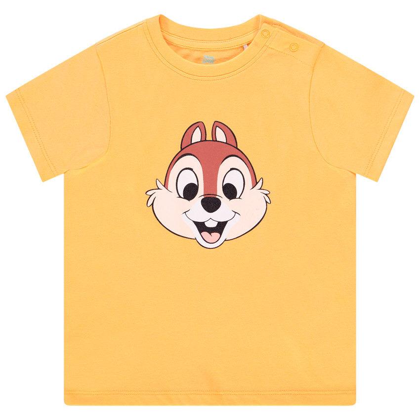 T-shirt κοντομάνικο κίτρινο με οργανικό βαμβάκι σχέδιο Tic & Tac Disney 