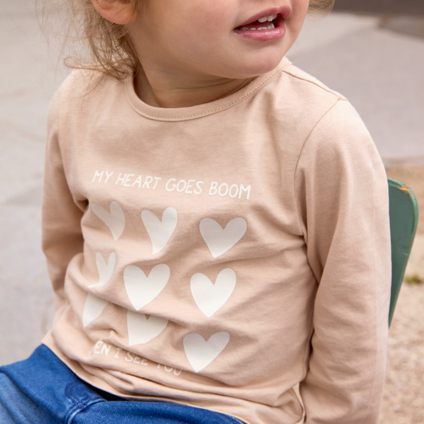 Μακρυμάνικο μπλουζάκι jersey με φαντεζί σχέδιο για bebe κορίτσι 