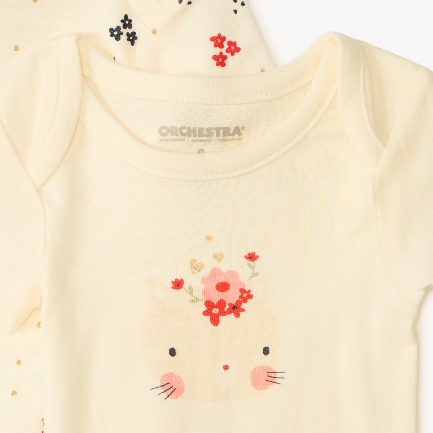 Σέτ από 7 κοντομάνικα bodies με φαντεζί σχέδιο για κορίτσι . 