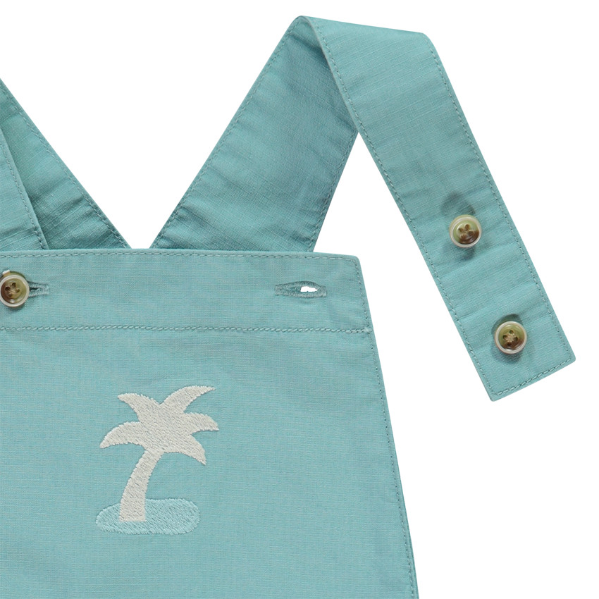 Σαλοπέτα κοντή με κέντημα φοίνικα για bebe αγόρι 