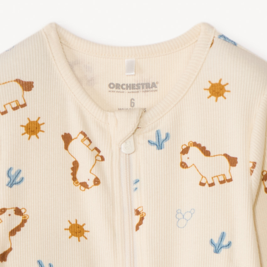 Φανελένια φορμάκι με τύπωμα αλόγων για αγόρια μωρού 