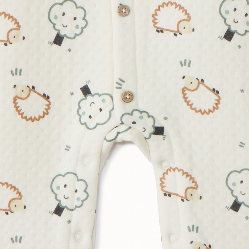 Πλεκτή επενδυμένη φορμάκι με σχέδιο σκαντζόχοιροι για bebe αγόρι 