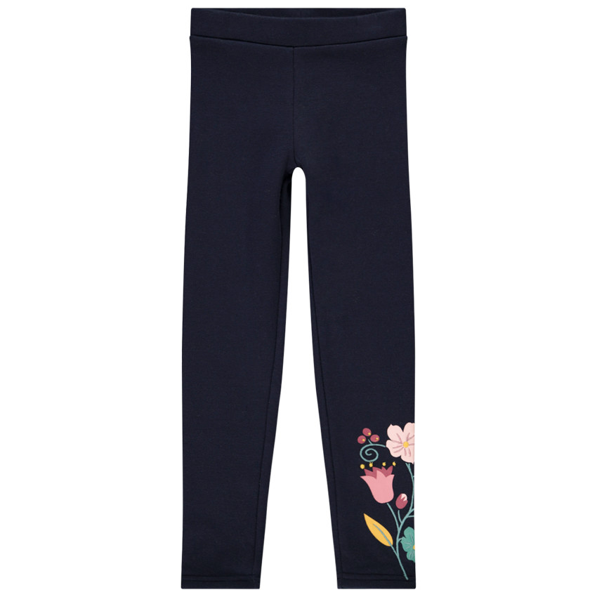 Caleçon en molleton print fleurs pour fille 