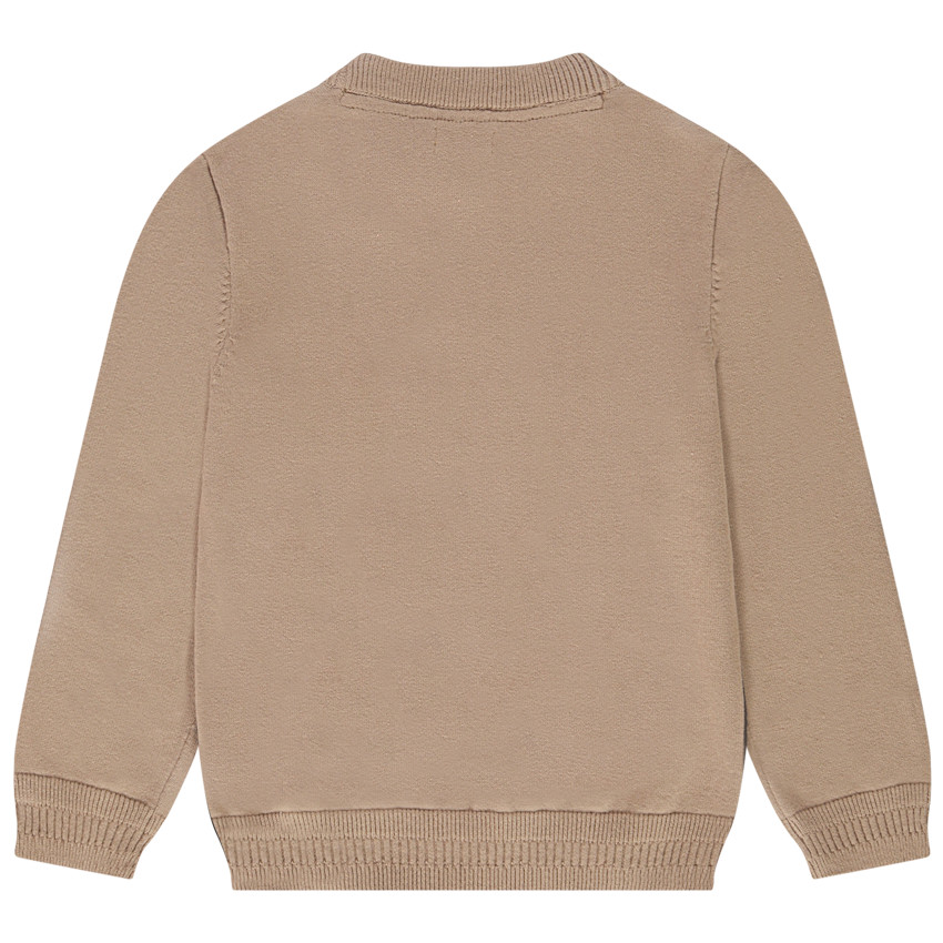 Pull en tricot fantaisie effet colorblock pour garçon 