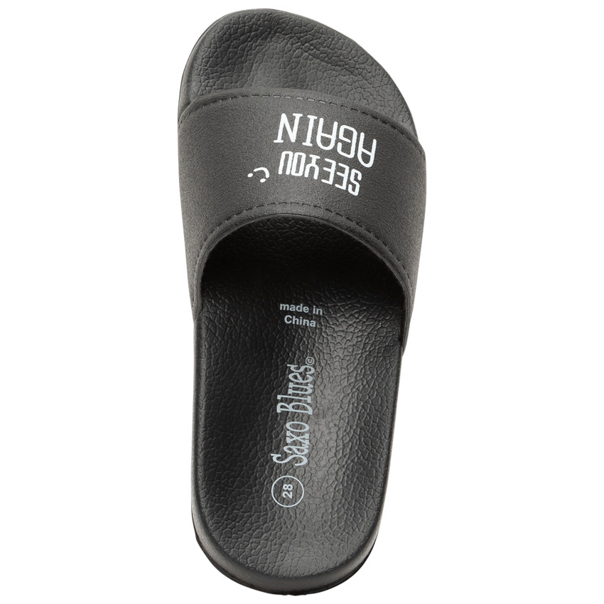 Μπότες με μαύρη πλέξη και μήνυμα για αγόρι 