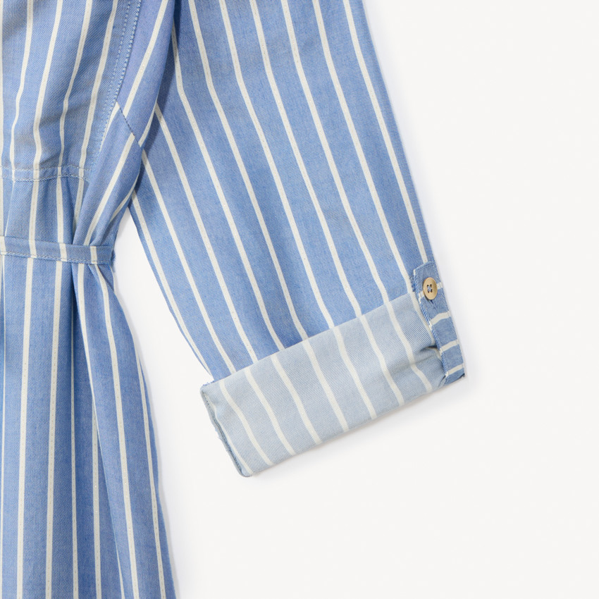 Φόρεμα πουκαμίσα με μακριά μανίκια και ζώνη για γυναίκες 