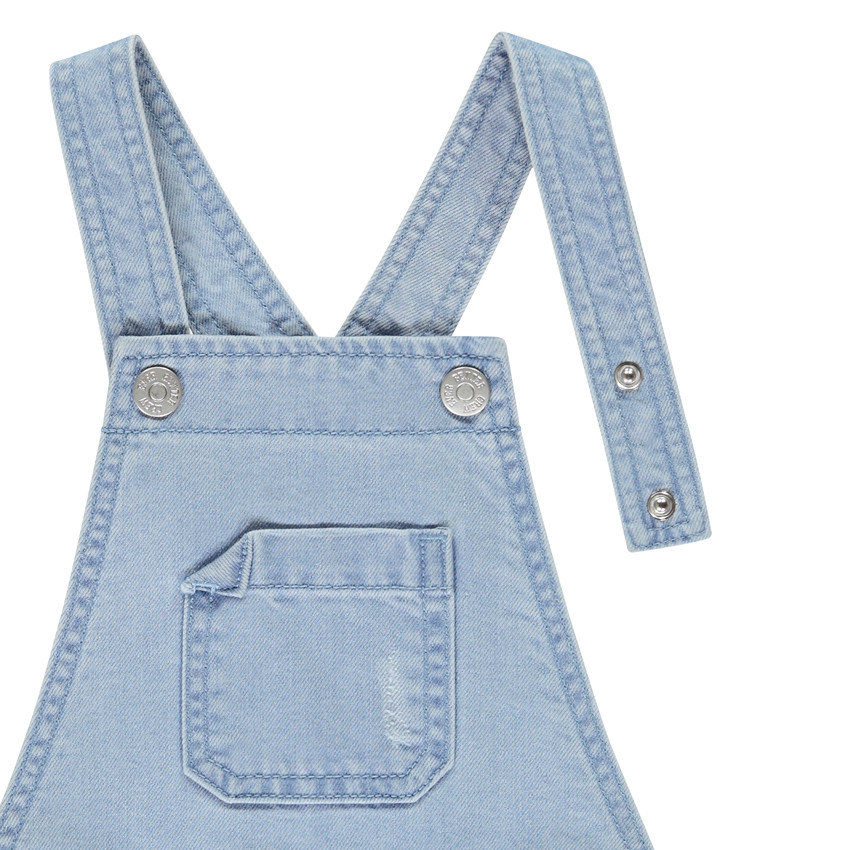 Σαλοπέτα κοντή από τζιν με πλεκτή ζώνη για κορίτσι 