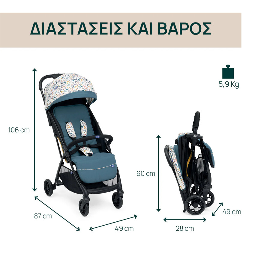 Καρότσι Chicco Glee/78 Joyful Teal 