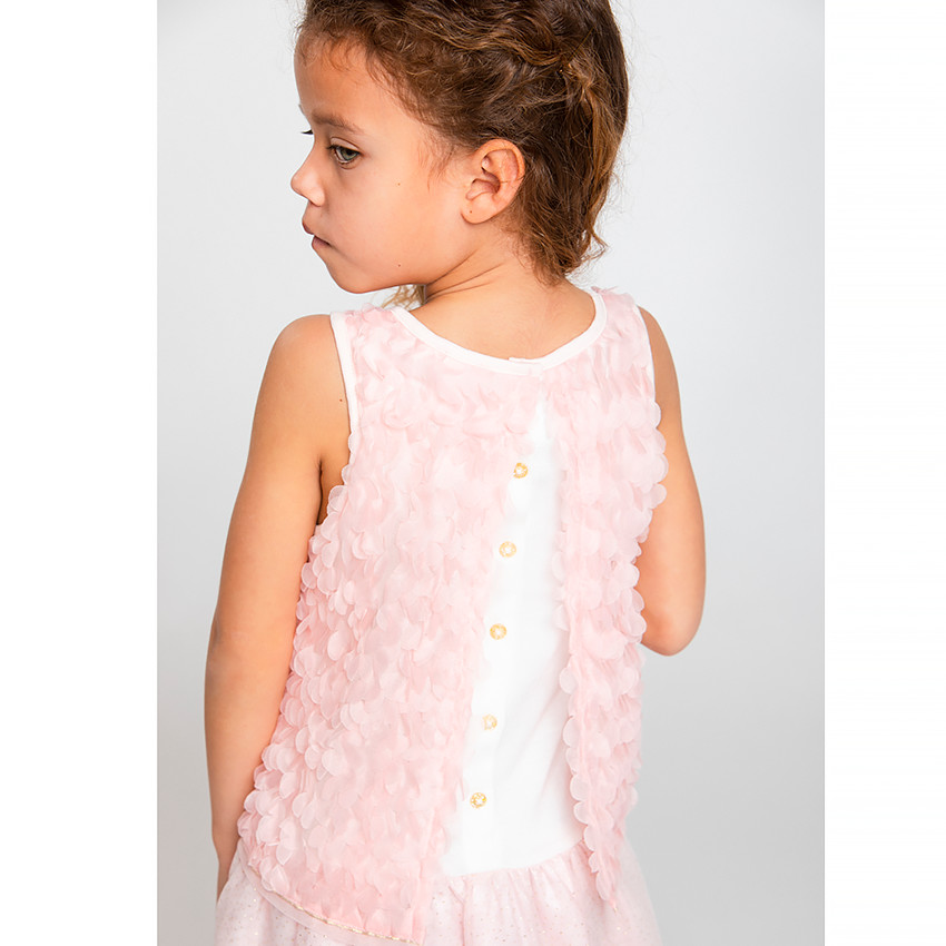 Robe de cérémonie en tulle brodé et glitter pour fille Main Robe de cérémonie en tulle brodé et glitter pour fille