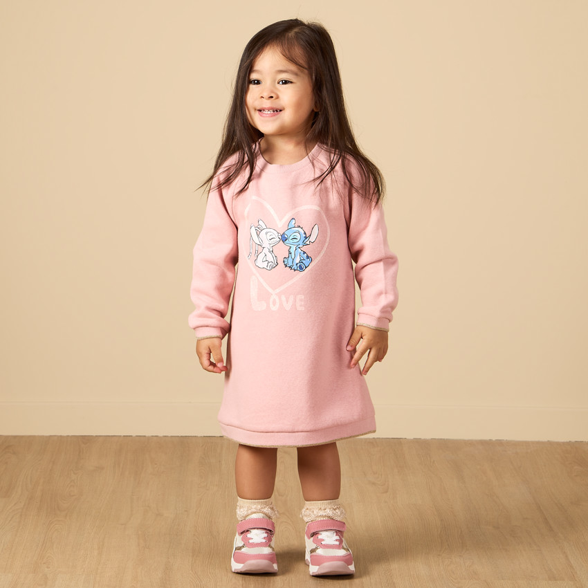 Φόρεμα φούτερ Stitch & Angel Disney για bebe κορίτσι 