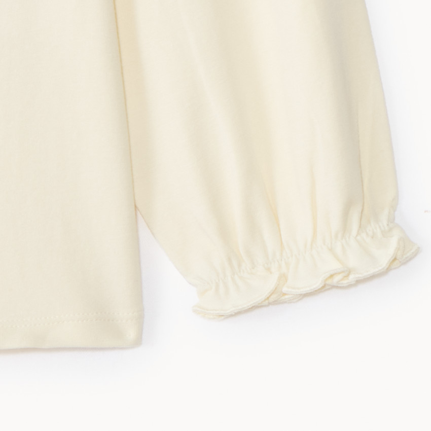 T-shirt με μακρύ μανίκι με σχέδιο πεταλούδας για κορίτσι μωρό 