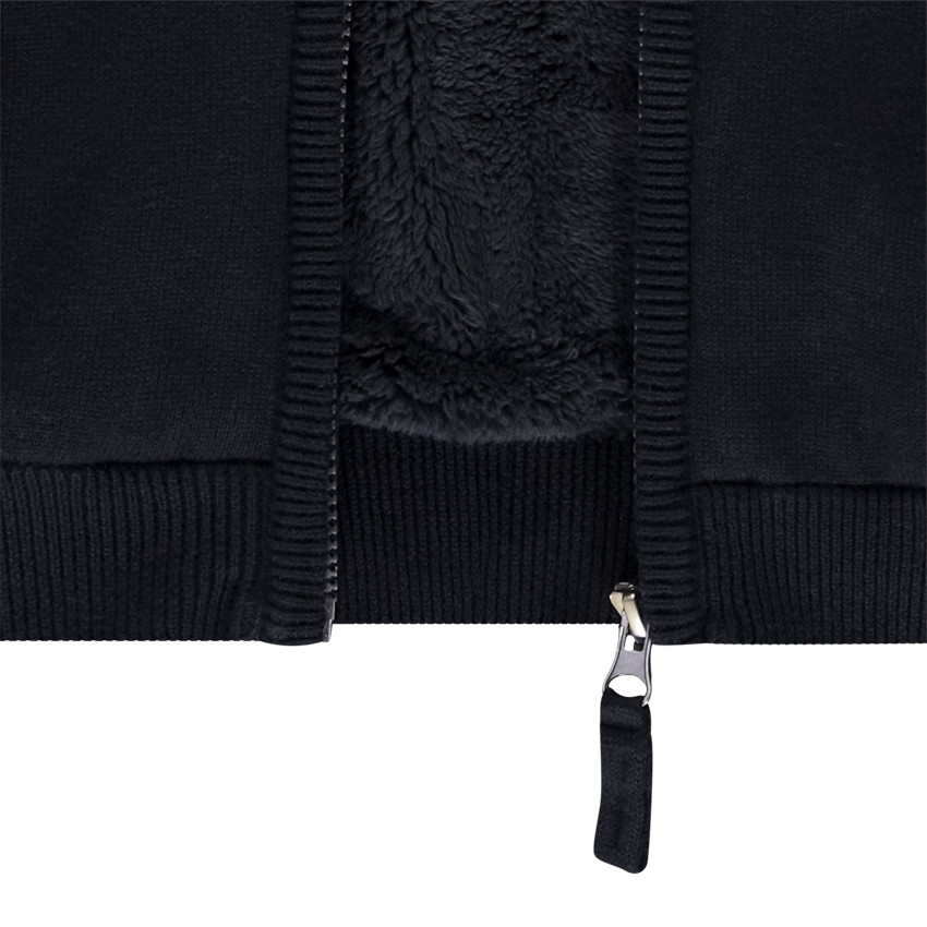 Gilet tricot à capuche doublé sherpa pour garçon 