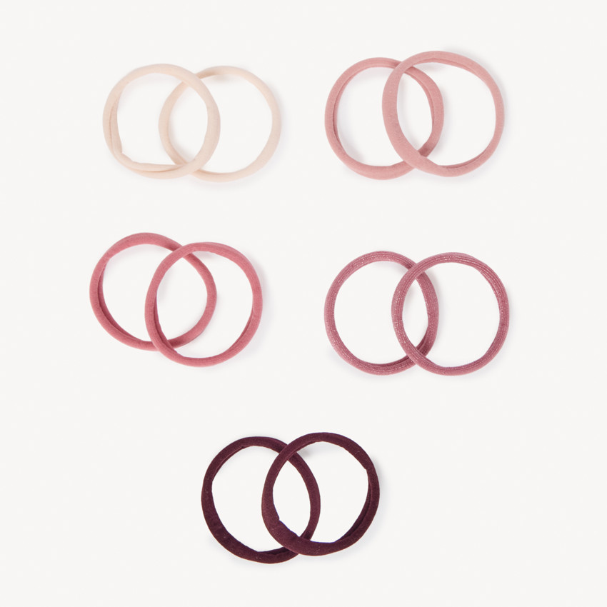 Σετ με 10 φαντεζί λαστιχάκια για κορίτσι 