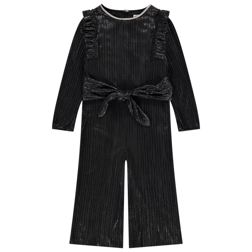 Combi μακρύ γιορτινό effet irisé με ζώνη για κορίτσι 