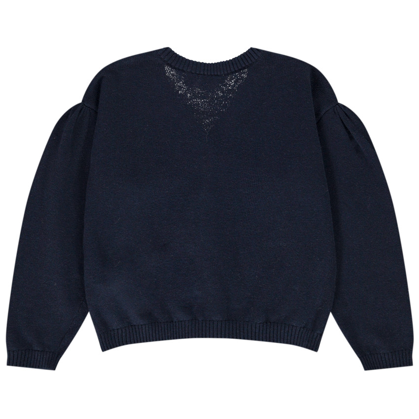Gilet tricot en maille pointelle cœurs pour fille  Additional Gilet tricot en maille pointelle cœurs pour fille