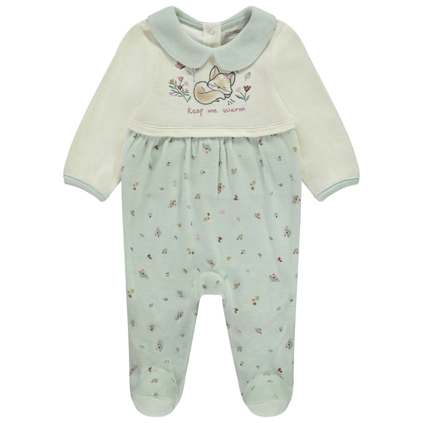 Πιτζάμα βελουτέ φαντασίας 2 σε 1 για κορίτσι μωρό 