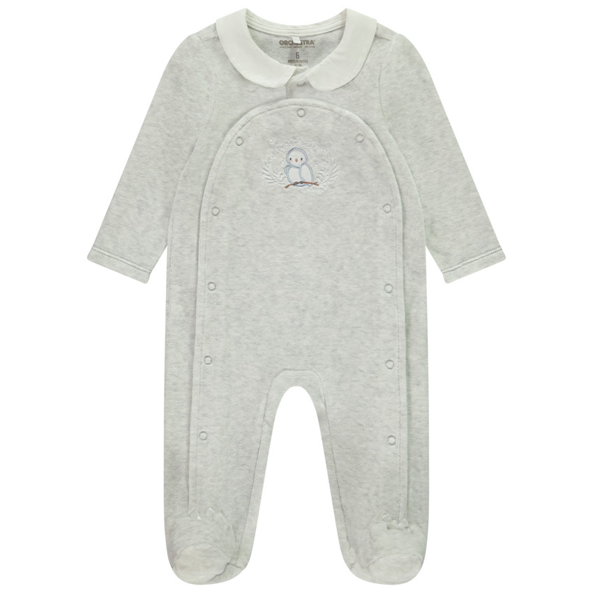 Φορμάκι από βελούδο με γιακά Claudine για bebe κορίτσι 