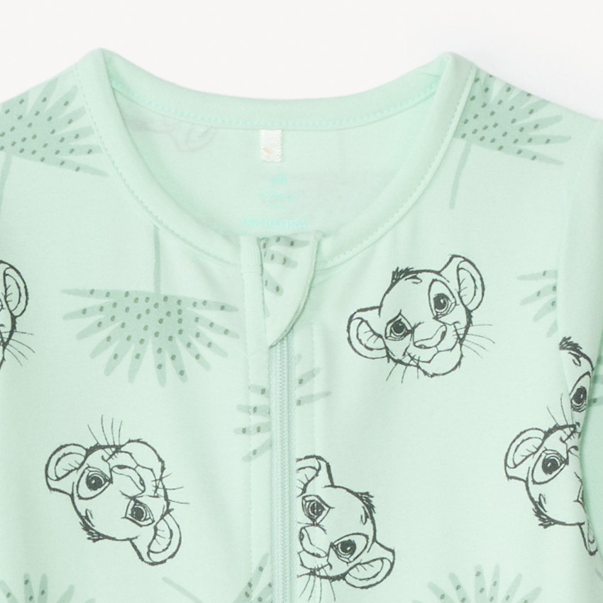 Πιτζάμα με φερμουάρ μπροστά, με σχέδιο από τον Βασιλιά Λέοντα της Disney, για αγοράκι. 