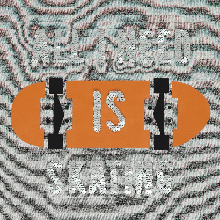 T-shirt μακρυμάνικο με μαγικές παγιέτες για αγόρι 