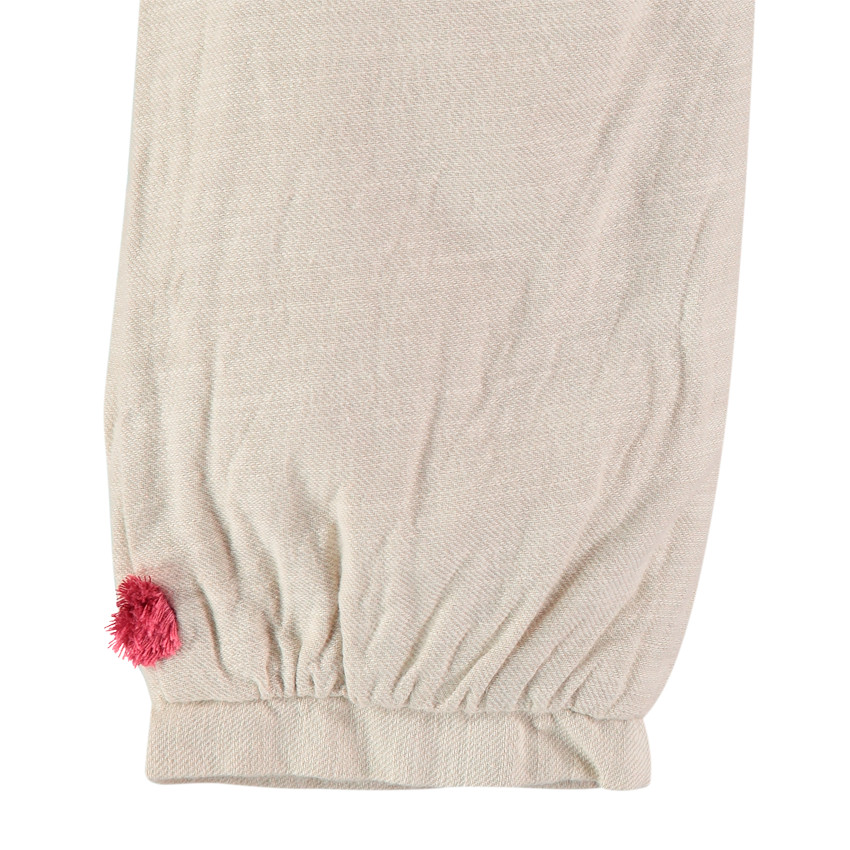 Παντελόνι με επένδυση ζέρσευ και ζώνη φιόγκος με φαντεζί λεπτομέρειες 