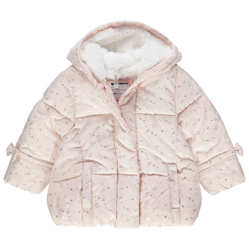 Μπουφάν με κουκούλα εμπριμέ και επένδυση  sherpa  Additional Μπουφάν με κουκούλα εμπριμέ και επένδυση  sherpa