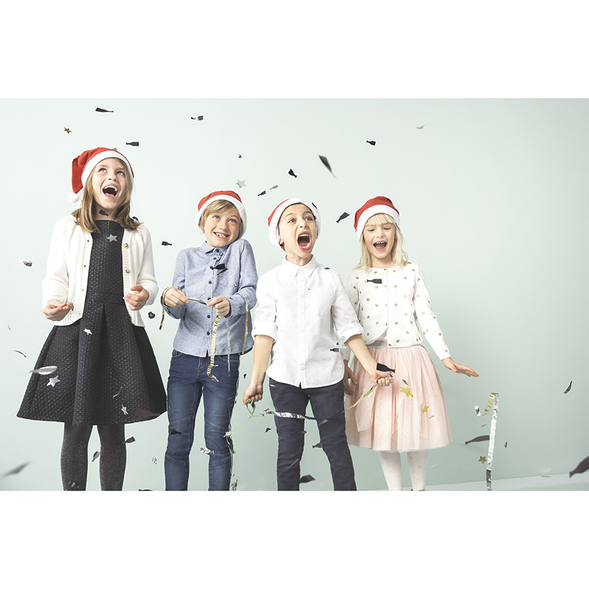 Junior - Robe sans manches forme patineuse en jacquard irisé  Additional Junior - Robe sans manches forme patineuse en jacquard irisé