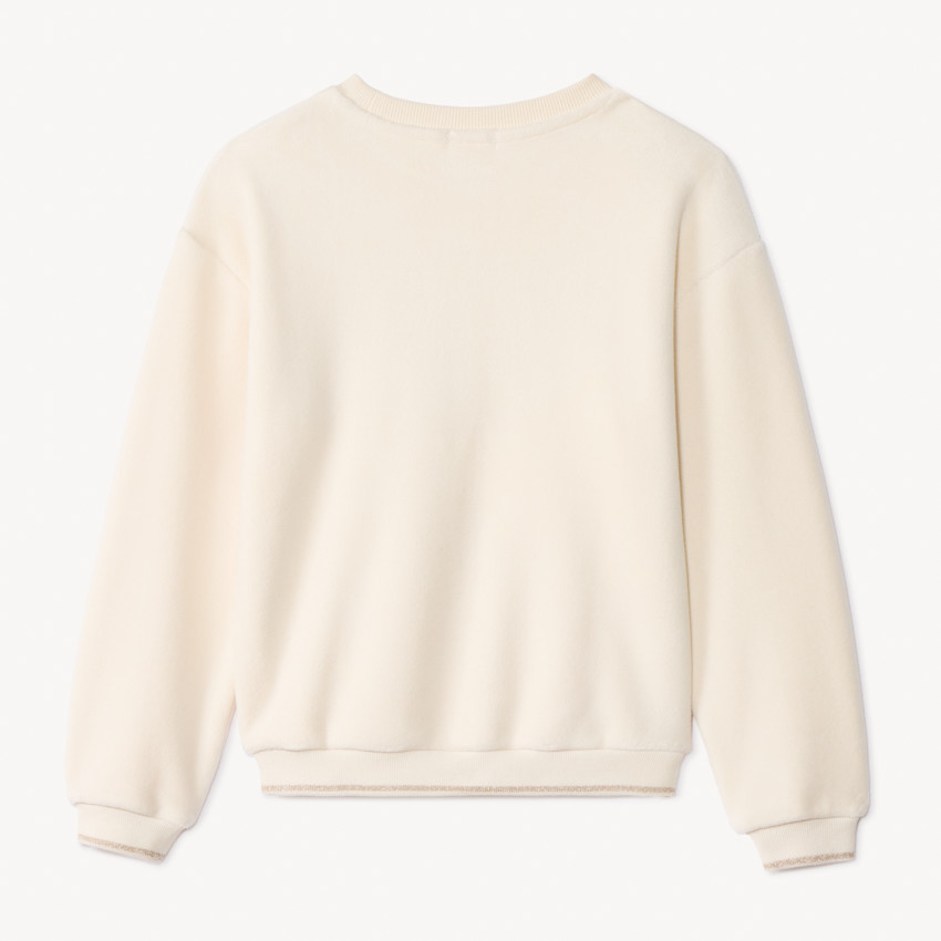 Φούτερ πολαρέ oversize με patchs Moucheté για κορίτσι 