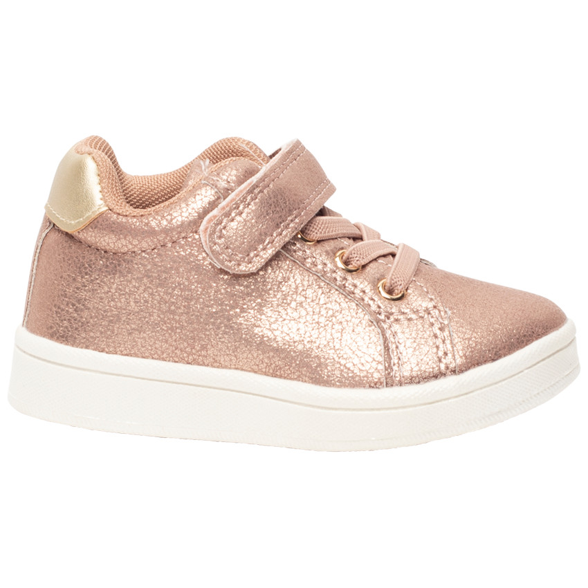 Baskets irisées à lacets et scratch pour fille 