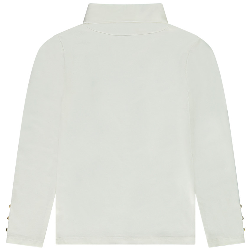 Μπλουζάκι ζιβάγκο μονόχρωμο από jersey για κορίτσι 