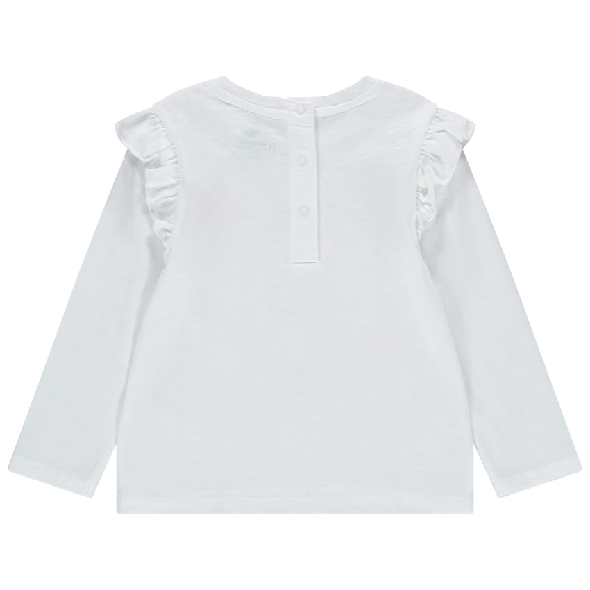 T-shirt μακρυμάνικο με οργανικό βαμβάκι σχέδιο Minnie Disney με glitter 