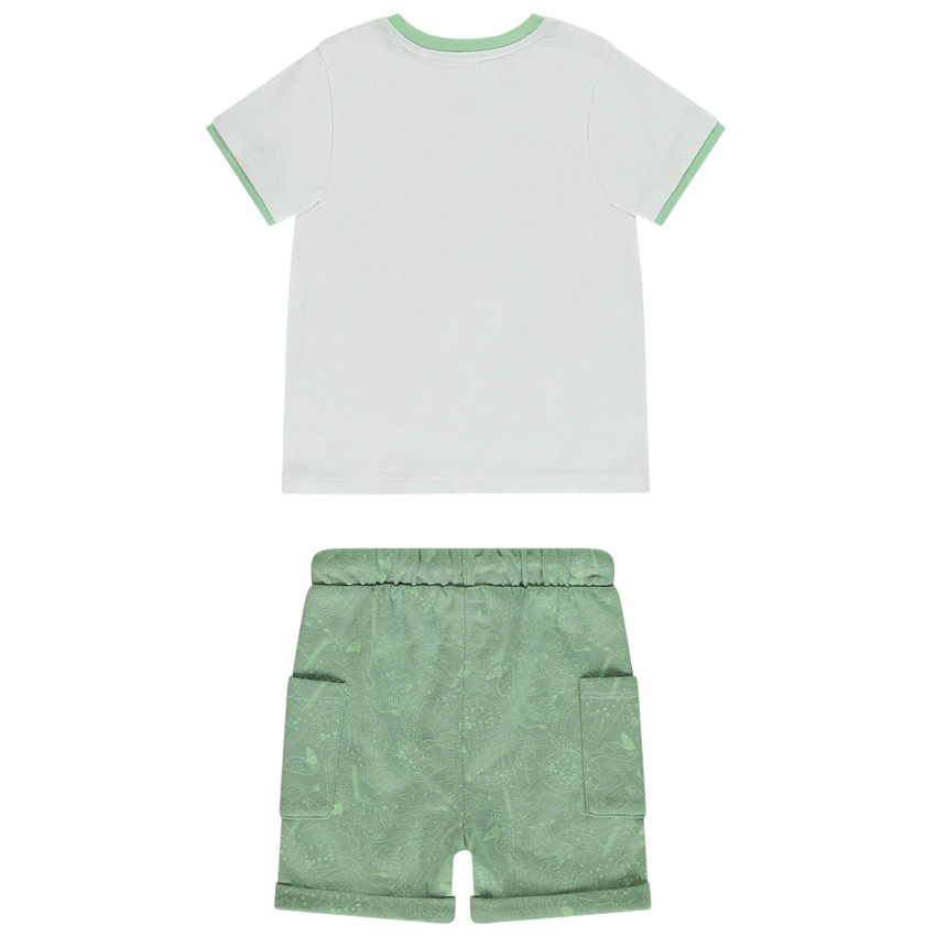 Ensemble t-shirt manches courtes fantaisie + short pour bébé garçon 