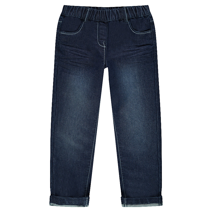 Τζιν με ελαστική μέση με used και τσαλακωμένο εφέ  Additional Τζιν με ελαστική μέση με used και τσαλακωμένο εφέ