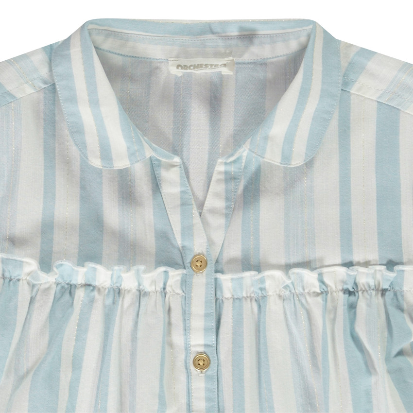 "Κοντομάνικη φούστα με ρίγες για κορίτσι" 