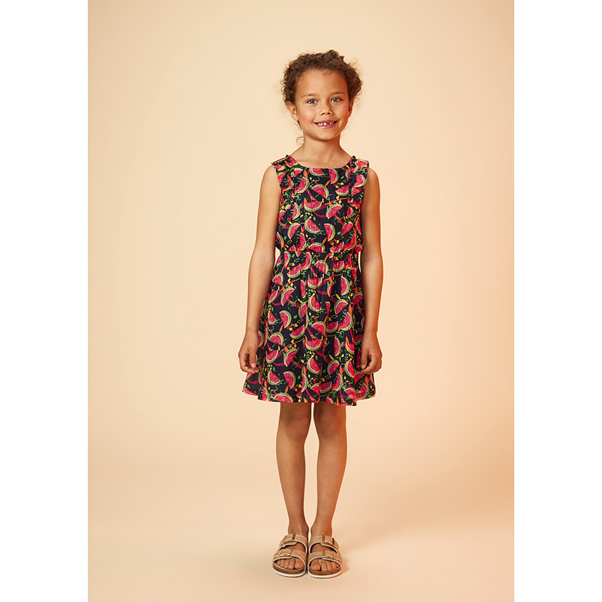 Φόρεμα υφασμάτινο με φαντεζί πλάτη για κορίτσι  Additional Φόρεμα υφασμάτινο με φαντεζί πλάτη για κορίτσι