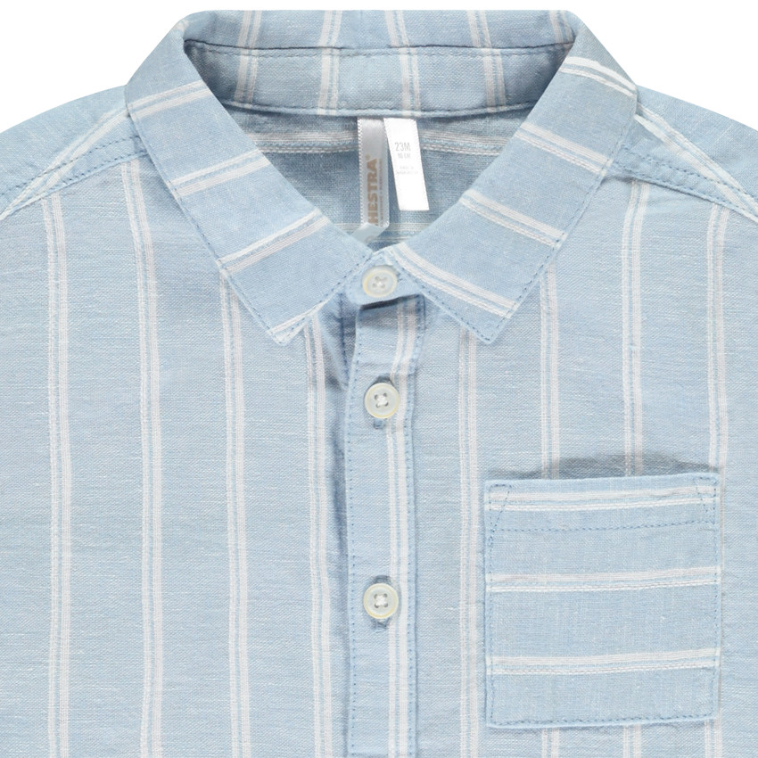 Πουκάμισο κοντομάνικο με ρίγες για bebe αγόρι 