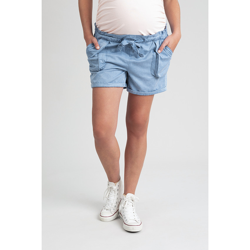 Φαρδύ σορτς εγκυμοσύνης με τσέπες 