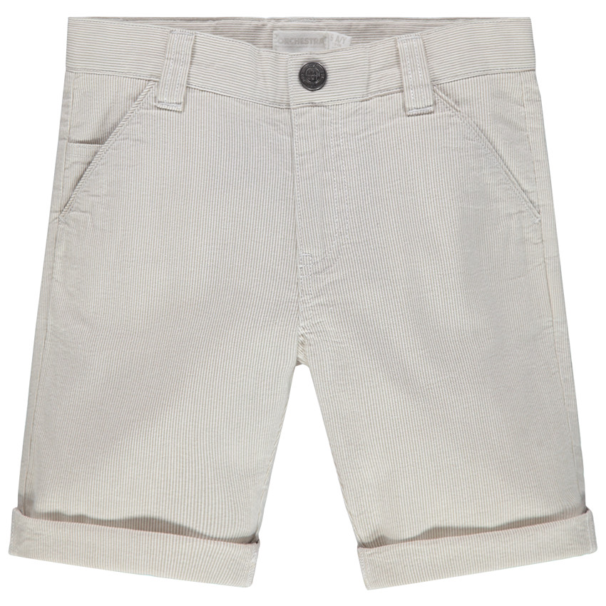 Βερμούδα με λεπτές ρίγες και λοξές τσέπες 