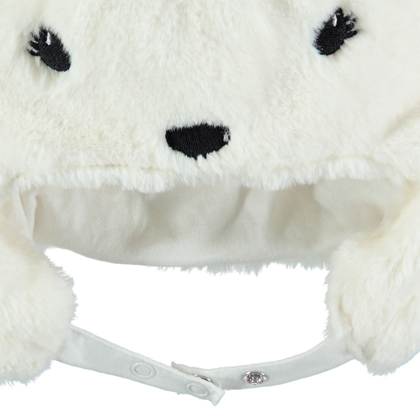 Καπέλο από sherpa με επένδυση ζέρσεϊ και ανάγλυφα αυτάκια 